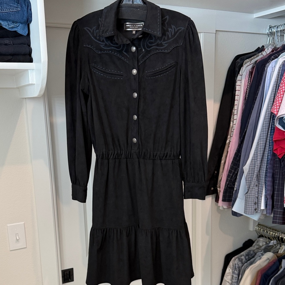 Double D Ranch Dress with Blue Embroidery